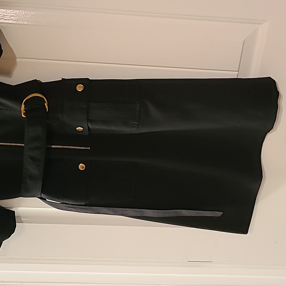 Black Belted Shirt Dress - Picture 4 of 7
